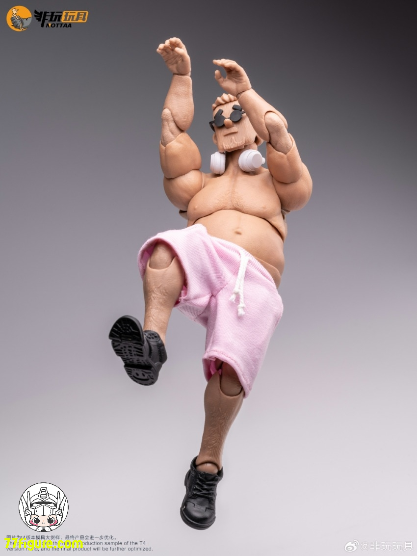 【予約商品】Nottaa Collection 1/12 中年スクエアヘッドマン ネックボディ一体型Ver. 塗装済み可動フィギュア
