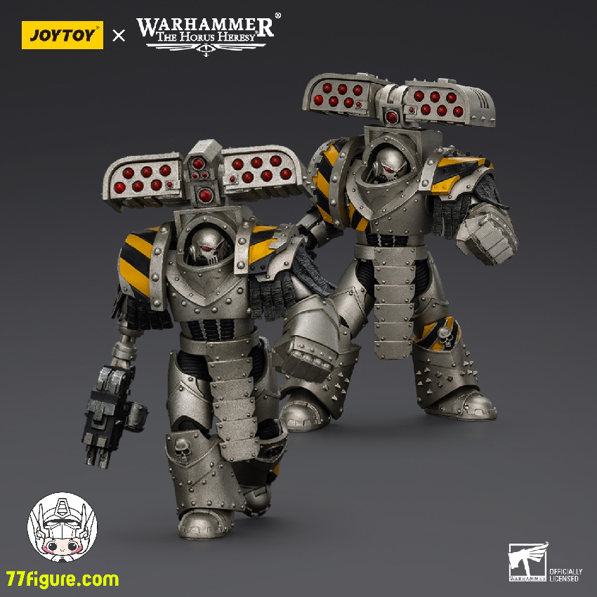 【品切れ】ジョイトイ JoyToy Source 1/18 『ウォーハンマー ホルスの異端』アイアン ウォリアーズ タイラント シージ ロケットランチャー付き 二体セット 塗装済み可動フィギュア