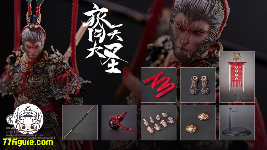 【予約受付終了】龍天 1/12 GH001 古華シリーズ 斉天大聖 塗装済み可動フィギュア