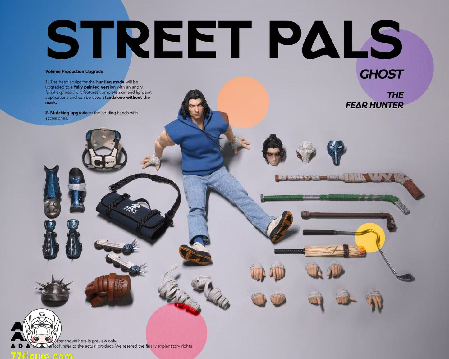 【予約商品】ADAM 1/12 ADS-001 Street Pals ゴースト・ザ・フィアハンター 塗装済み可動フィギュア