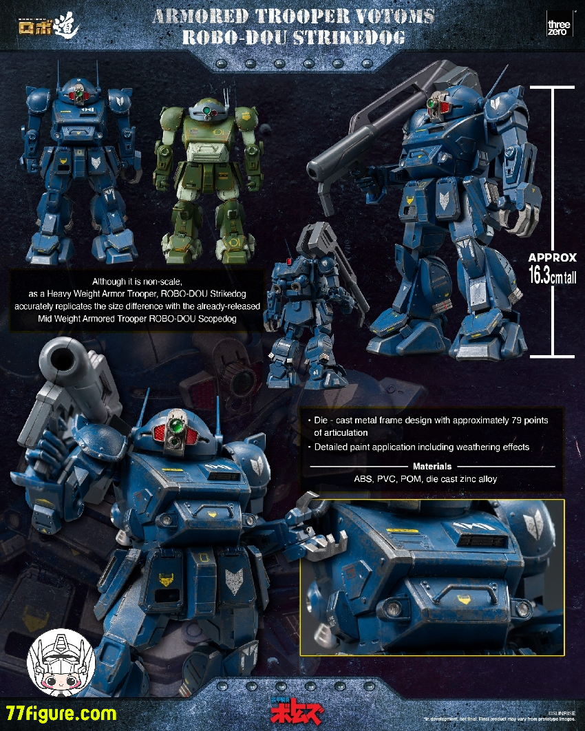 【予約受付終了】Threezero 3Z0189 ロボ道 装甲騎兵ボトムズ ストライクドッグ 塗装済み可動フィギュア