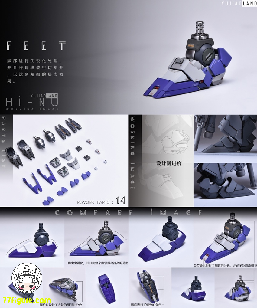 YuJiao Land 1/100 RX-93-v2 Hi-νガンダム用 アップグレード ガレージキット
