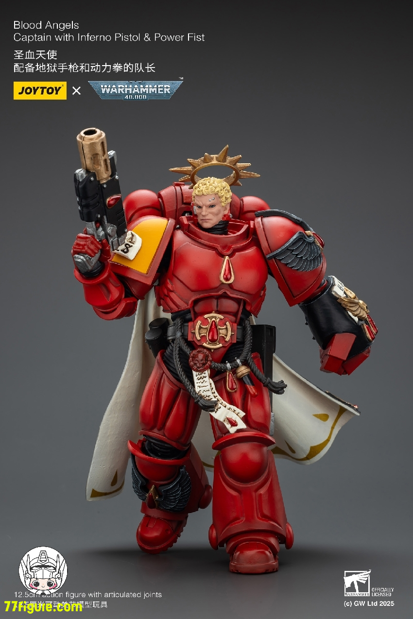 【予約商品】ジョイトイ JoyToy Source 1/18 『ウォーハンマー40K』ブラッド エンジェル キャプテン インフェルノピストル&パワーフィスト付き 塗装済み可動フィギュア