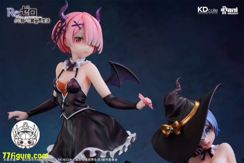 【予約受付終了】Animester x KDcolle 1/7『Re:ゼロから始める異世界生活』夢見る夜の魔術師 ラム&レム 塗装済み可動フィギュア