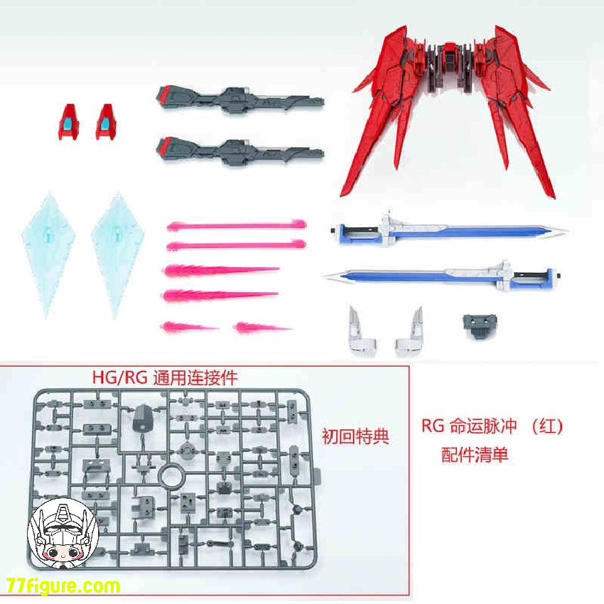 Effects Wings 1/144 RG デスティニー インパルス ガンダム用 バックパック 赤/青/白 プラモデル
