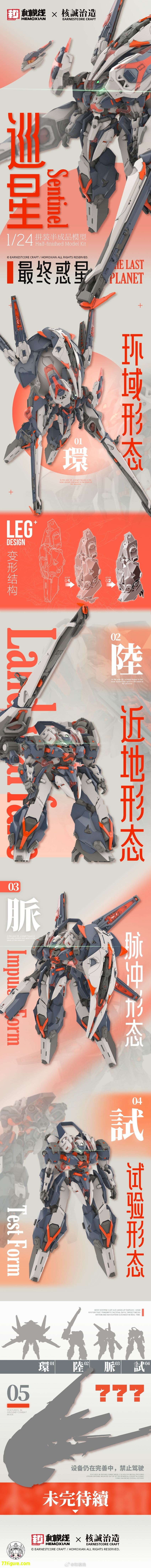 【先行販売】和模線 & 核誠治造 Earnestcore Craft 1/24 最後の惑星 巡星(Sentinel)プラモデル