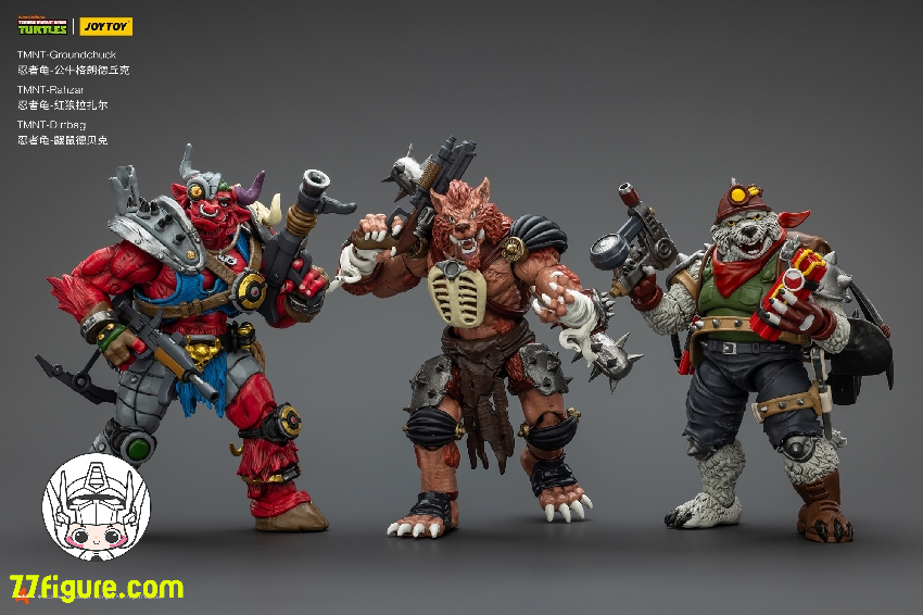 【品切れ】ジョイトイ JoyToy 1/18 ティーンエイジ ミュータント ニンジャ タートルズ 『TMNT 』三体セット 塗装済み可動フィギュア