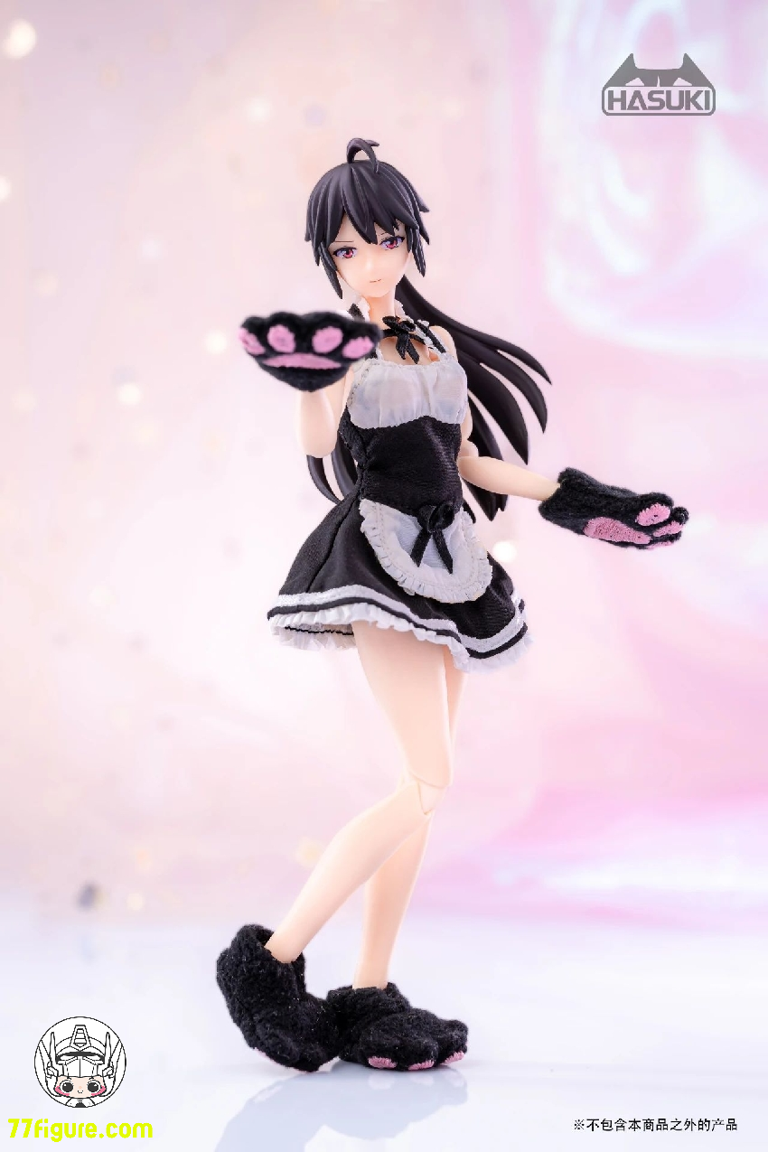 【品切れ】HASUKI 1/12 CS010 メイド服(黒) アクションフィギュア用衣装