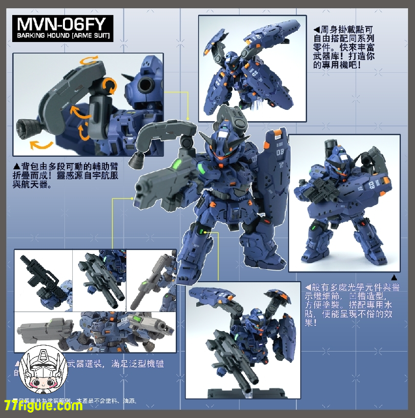 【品切れ】百川模型 CSU003 「Canned Squad Unit」MVN-06FY ハウリングハウンド-空間装備 プラモデル