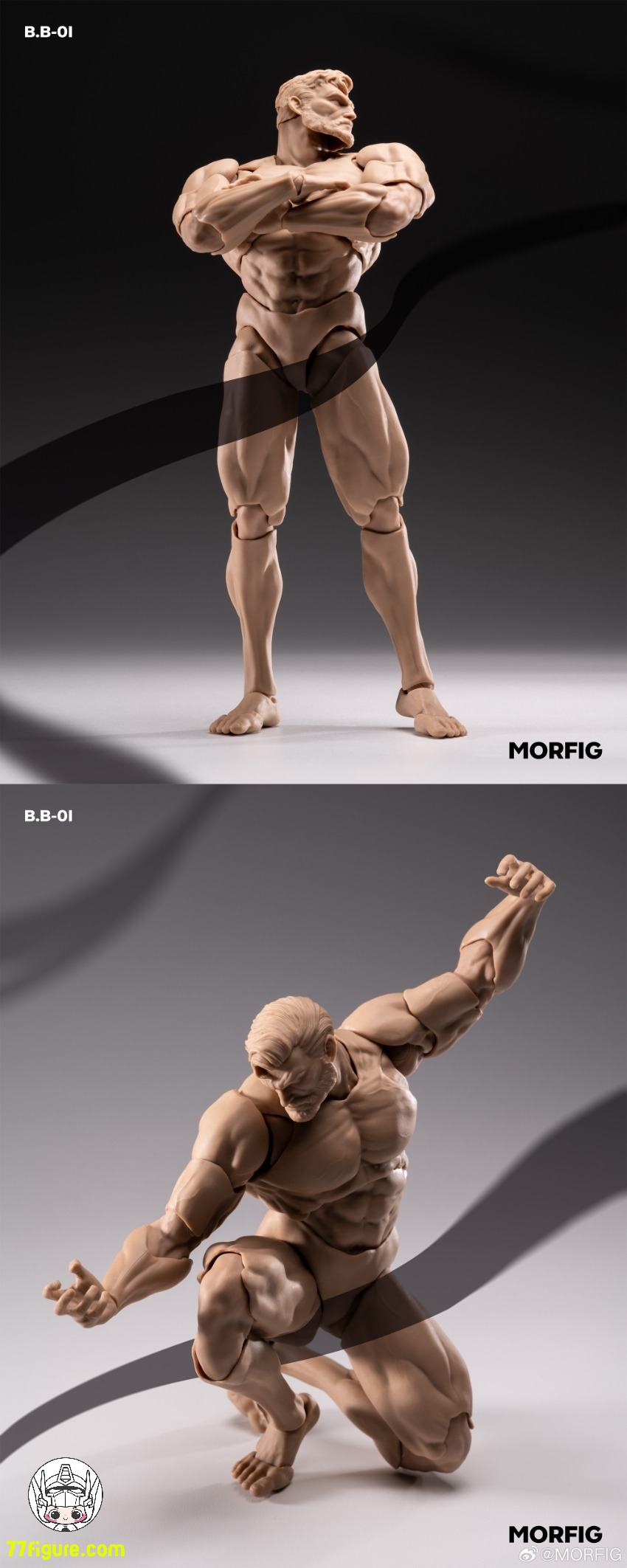 【予約商品】Morfig 1/12 ブランクボディ ベータ イエロースキンVer. 男性素体