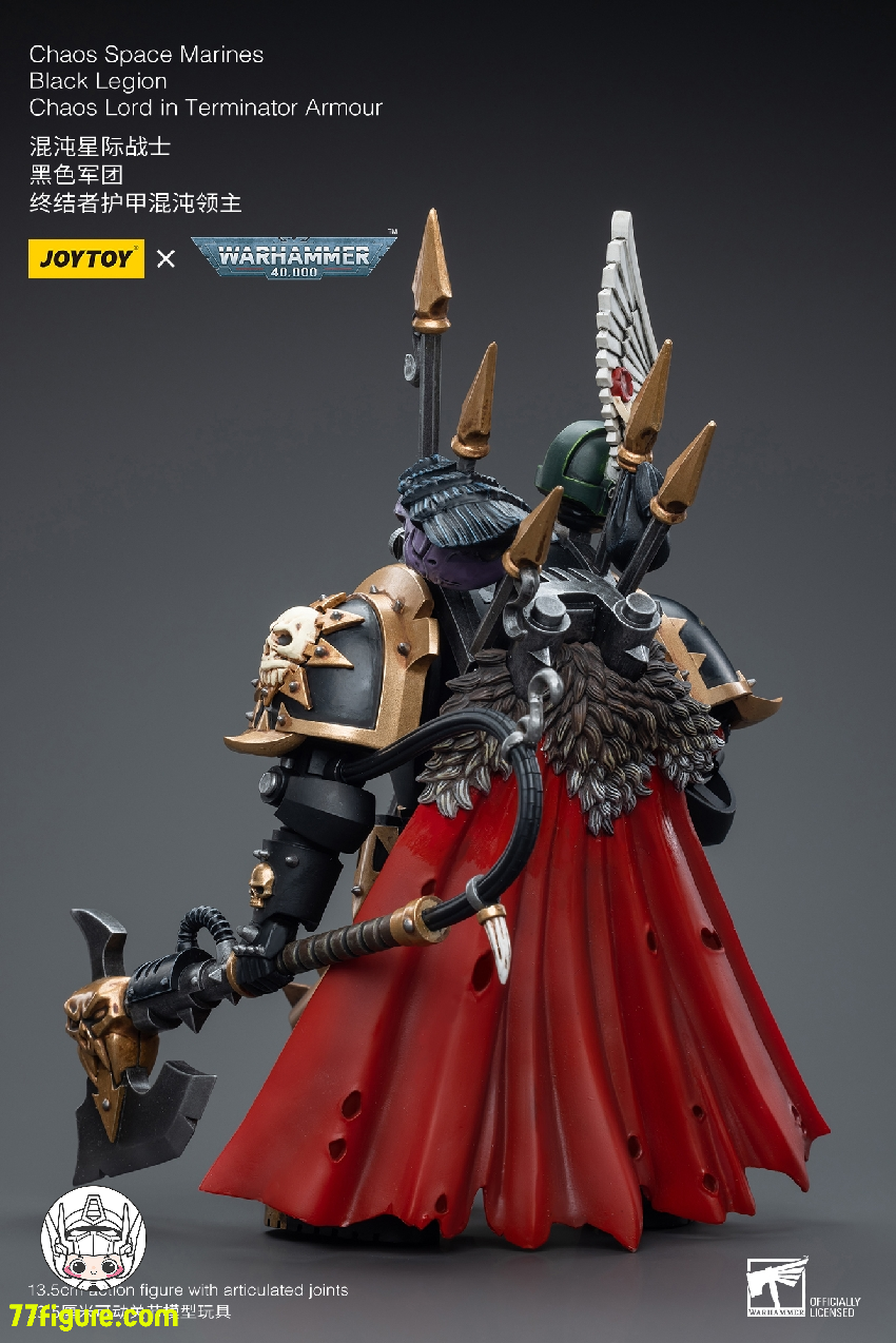 【品切れ】ジョイトイ JoyToy Source 1/18 『ウォーハンマー40K』カオス・スペース マリーンズ ブラック レギオン カオス ロード ターミネーター アーマー 塗装済み可動フィギュア