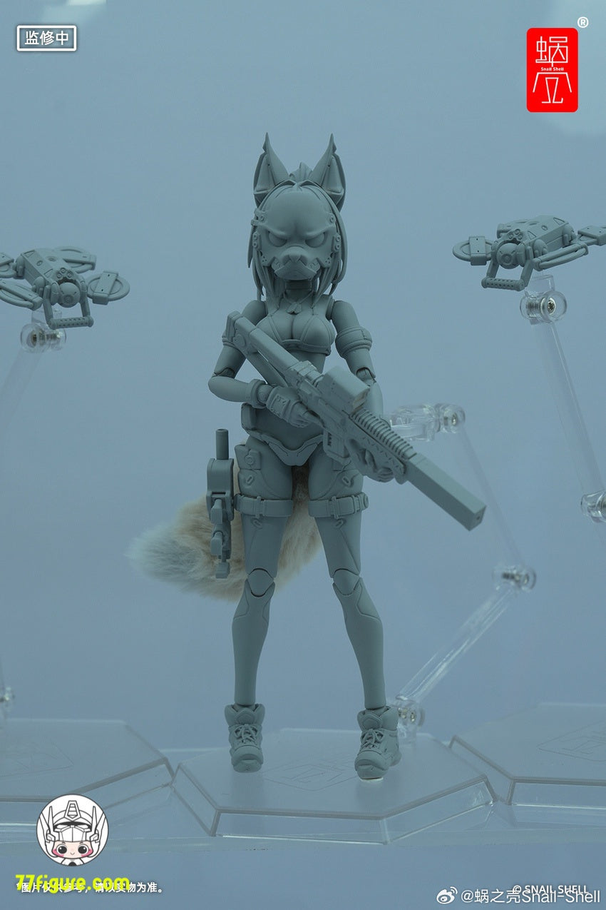 【先行販売】蝸之殻(スネイルシェル) 1/12 タクティカル マスク 水着 キツネ娘 塗装済み可動フィギュア
