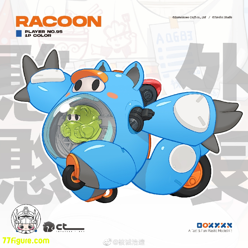 【品切れ】核誠治造 Earnestcore Craft ランチボックス シリーズ アライグマ (ブルー) プラモデル
