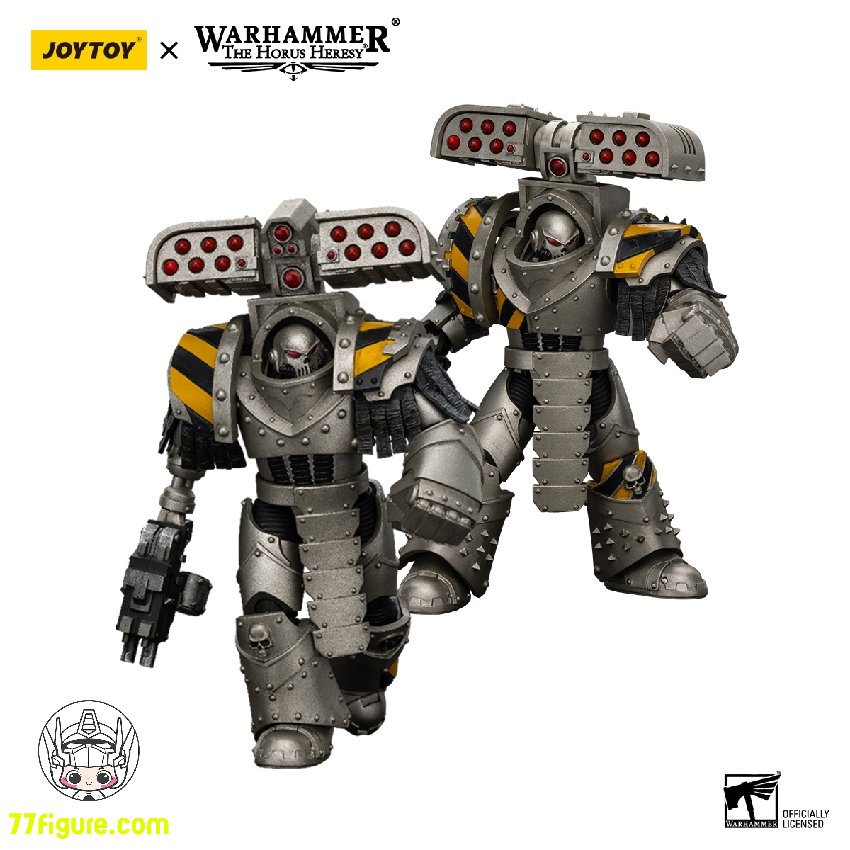 【品切れ】ジョイトイ JoyToy Source 1/18 『ウォーハンマー ホルスの異端』アイアン ウォリアーズ タイラント シージ ロケットランチャー付き 二体セット 塗装済み可動フィギュア