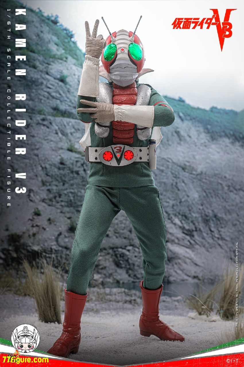 【予約商品】HotToys 1/6 TMS162 仮面ライダーV3 風見志郎 双頭造形Ver. 塗装済み可動フィギュア