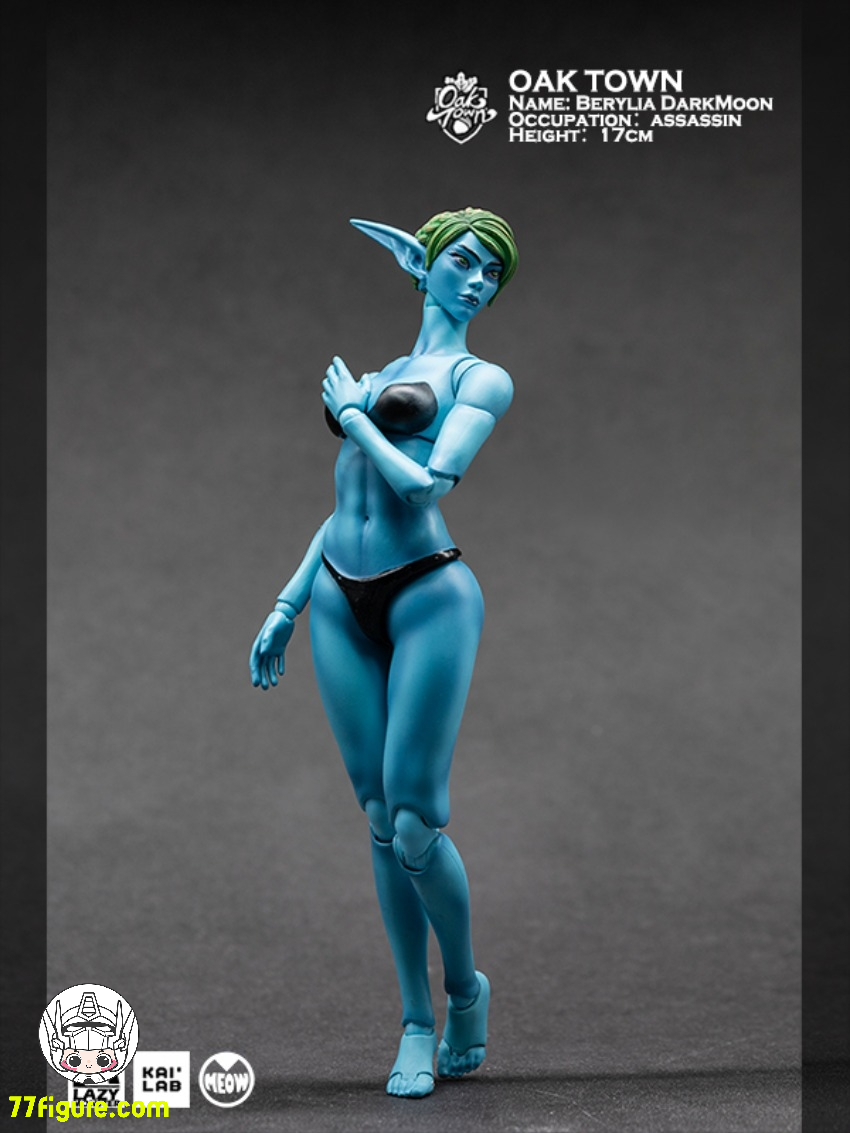【予約商品】Lazy Monster Studio 1/12 オークタウン エルフ ベリリア・ダークムーン 塗装済み可動フィギュア
