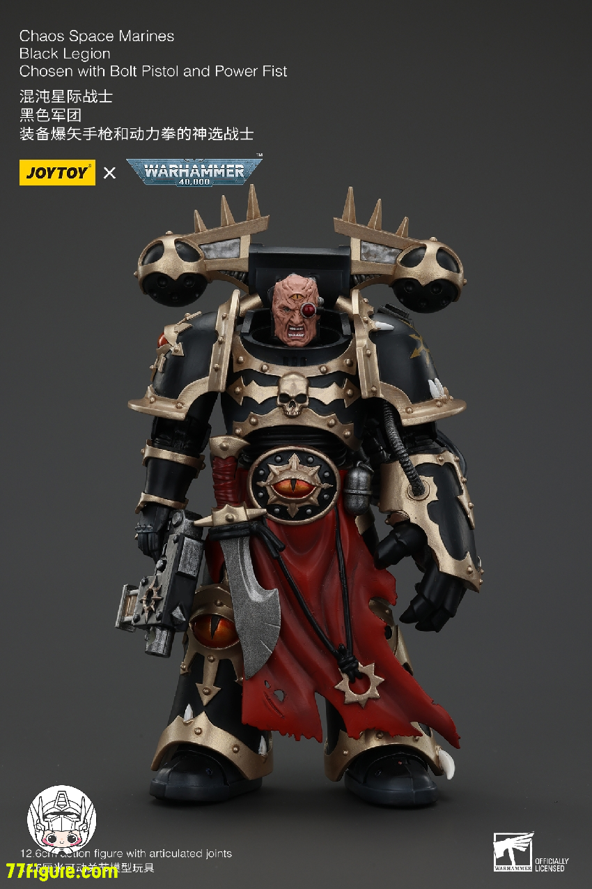 ジョイトイ JoyToy Source 1/18 『ウォーハンマー40K』ケイオス スペースマリーン ブラック レギオン チョーズン 5体セット塗装済み可動フィギュア