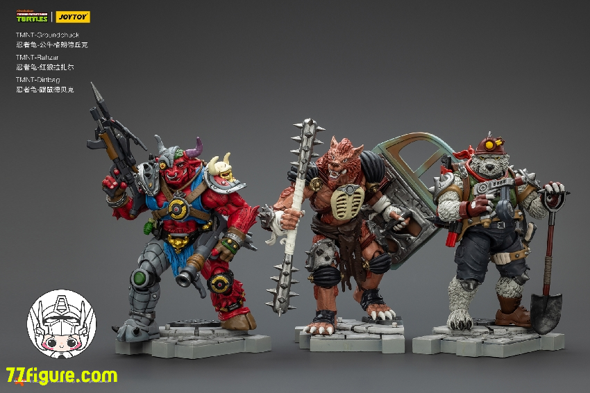 【品切れ】ジョイトイ JoyToy 1/18 ティーンエイジ ミュータント ニンジャ タートルズ 『TMNT 』三体セット 塗装済み可動フィギュア