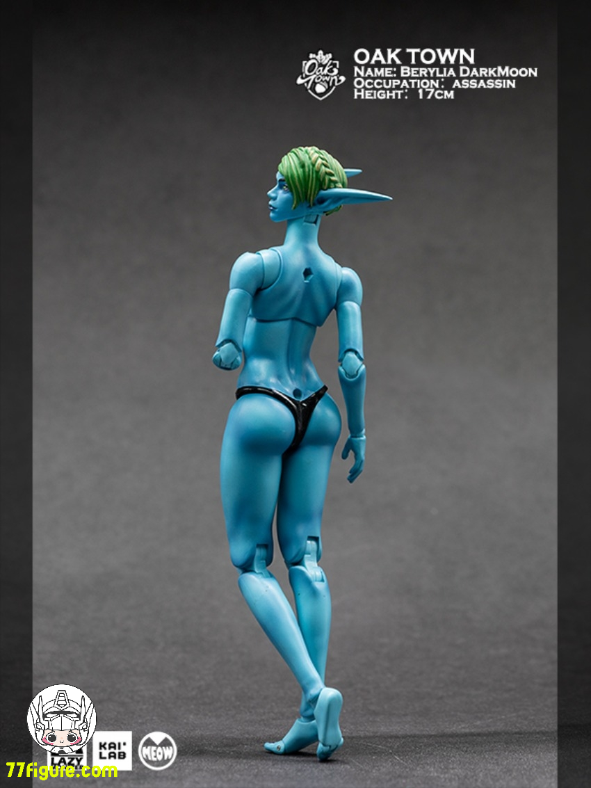 【予約商品】Lazy Monster Studio 1/12 オークタウン エルフ ベリリア・ダークムーン 塗装済み可動フィギュア