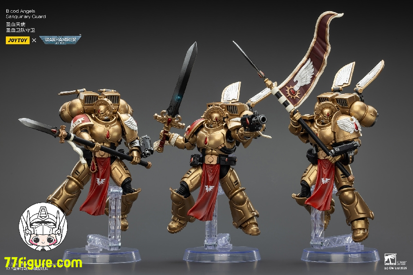 【予約商品】ジョイトイ JoyToy Source 1/18 『ウォーハンマー40K』ブラッドエンジェル サングイナリーガード 三体セット 塗装済み可動フィギュア