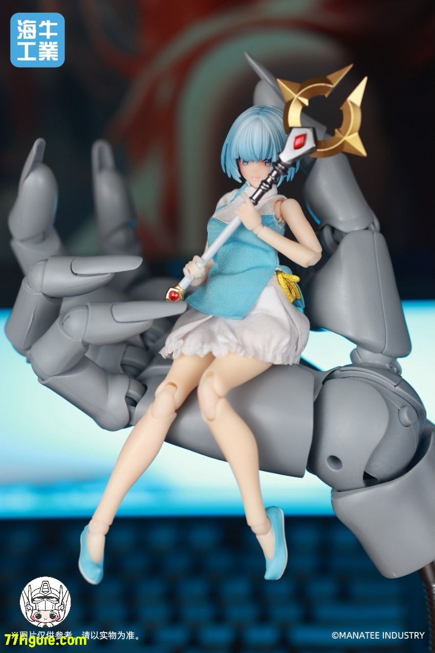 【予約商品】Manatee Industry 海牛工業 1/12 Mex-01 デスクトップウォーズ ヨガの日 イナンナ(青髪) 塗装済み可動フィギュア