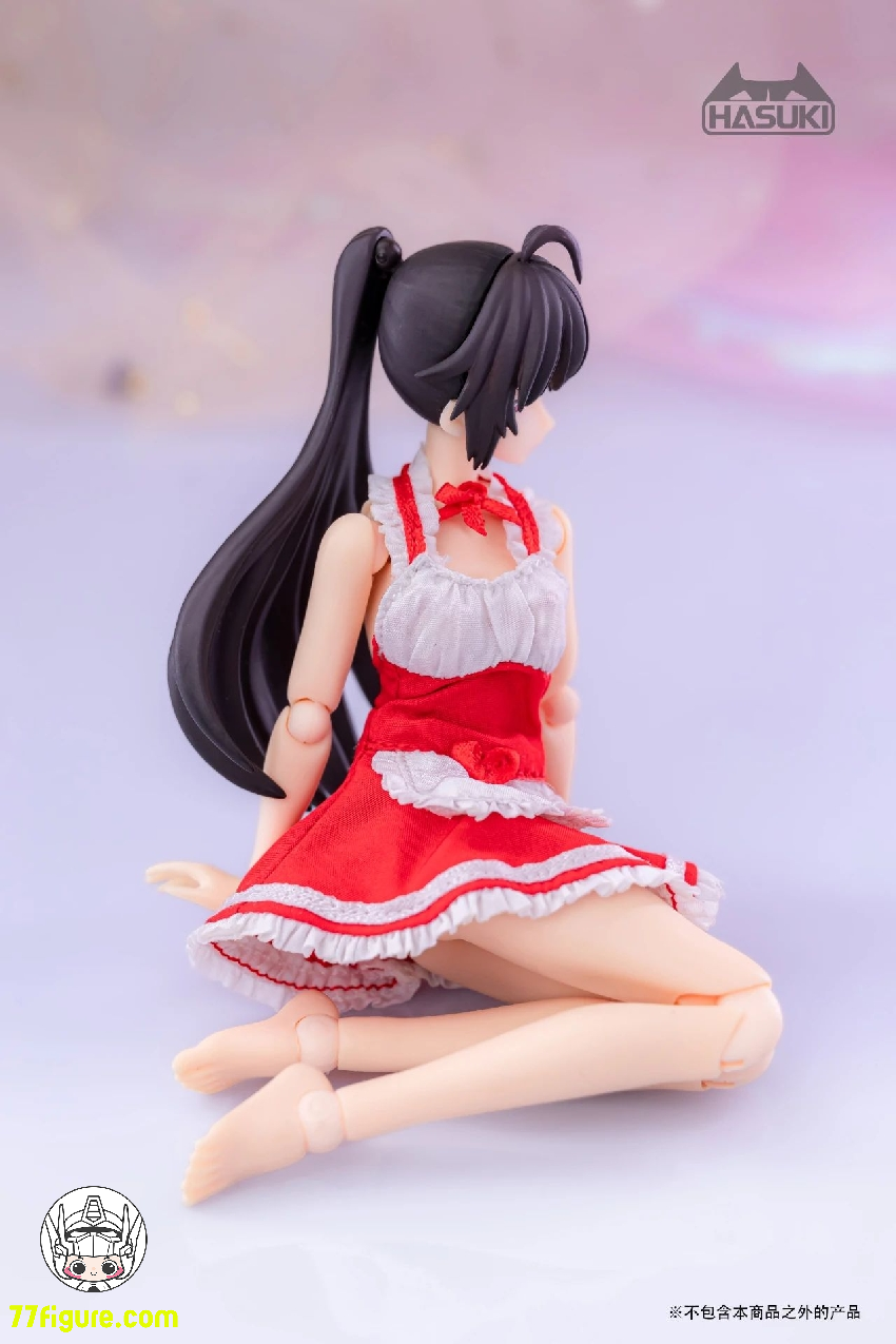 【品切れ】HASUKI 1/12 CS010 メイド服(赤) アクションフィギュア用衣装