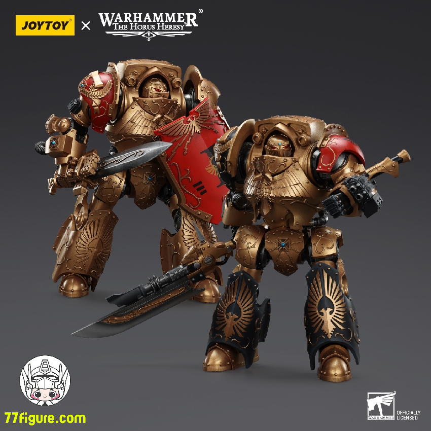【品切れ】ジョイトイ JoyToy Source 1/18 『ウォーハンマー ホルスの異端』 レギオ・カストデス コンテンプター・ドレッドノート 2体セット 塗装済み可動フィギュア