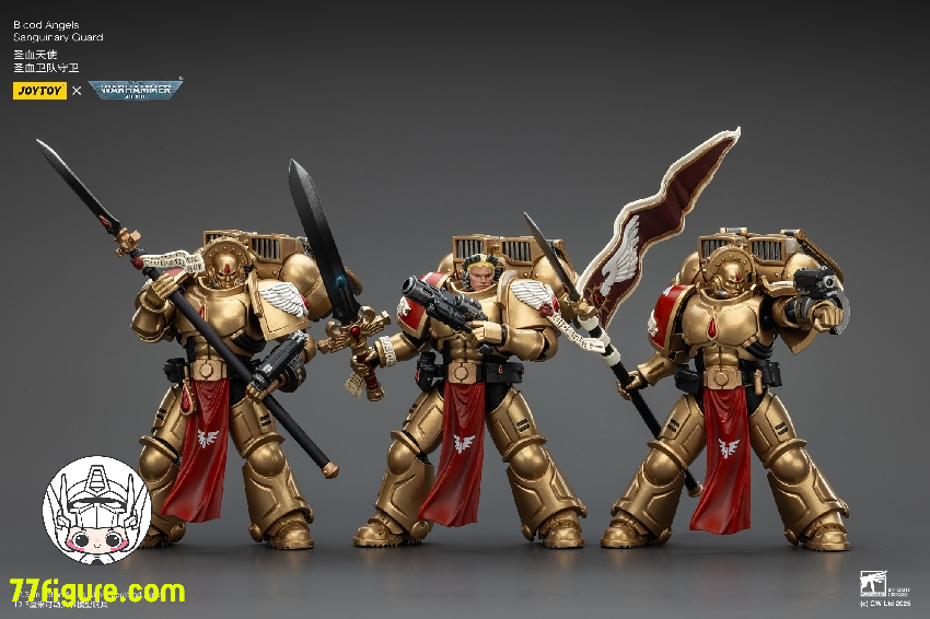 【予約商品】ジョイトイ JoyToy Source 1/18 『ウォーハンマー40K』ブラッドエンジェル サングイナリーガード 三体セット 塗装済み可動フィギュア