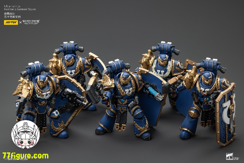 【品切れ】ジョイトイ JoyToy Source 1/18 『ウォーハンマー ホルスの異端』ウルトラマリーンズ インビクタラス 宗主分隊 五体セット 塗装済み可動フィギュア