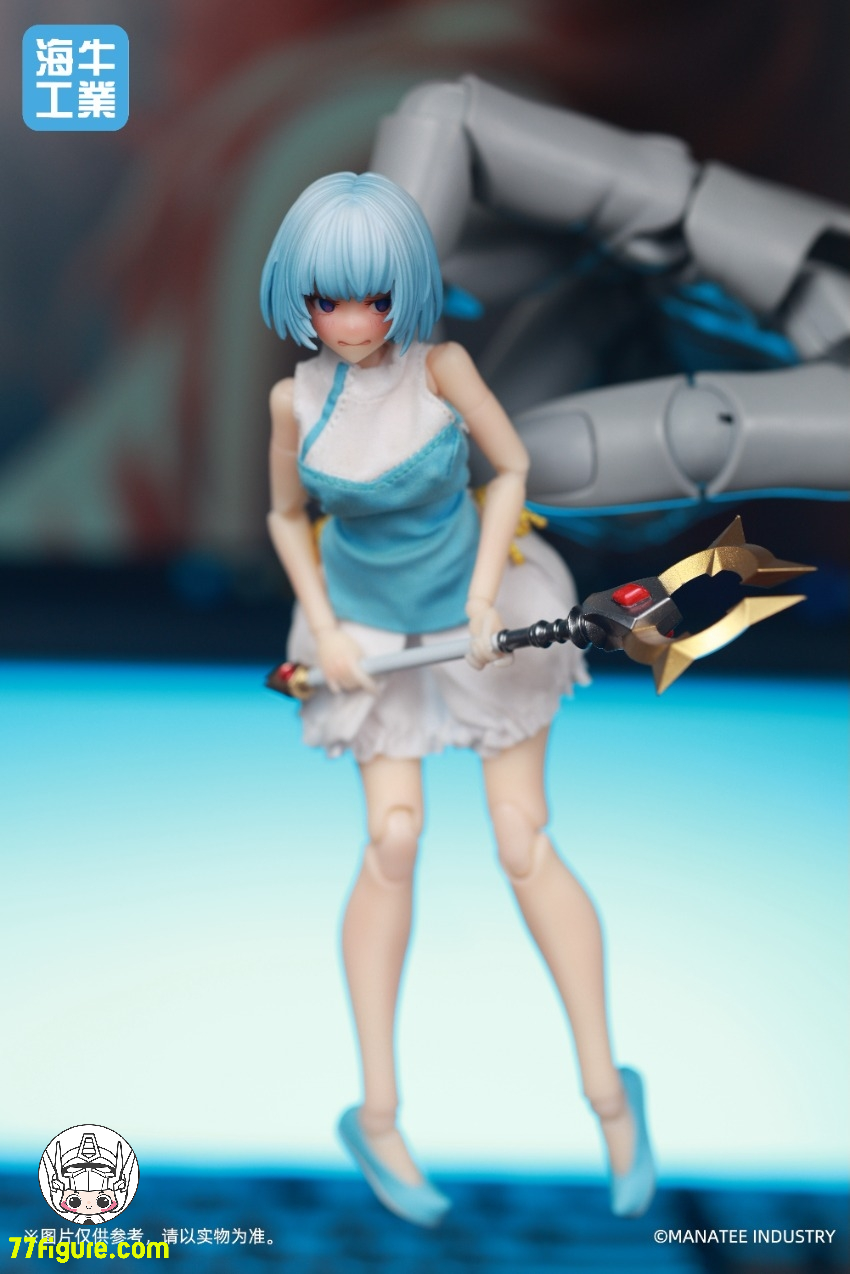 【予約商品】Manatee Industry 海牛工業 1/12 Mex-01 デスクトップウォーズ ヨガの日 イナンナ(青髪) 塗装済み可動フィギュア