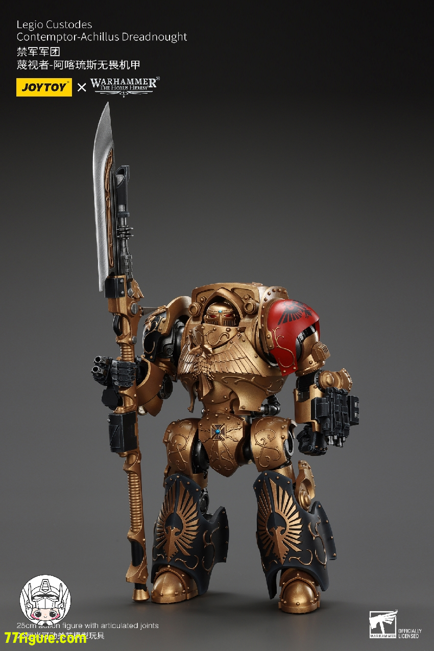 【品切れ】ジョイトイ JoyToy Source 1/18 『ウォーハンマー ホルスの異端』レギオ・クストデス コンテンプター・アキラス・ドレッドノート 塗装済み可動フィギュア