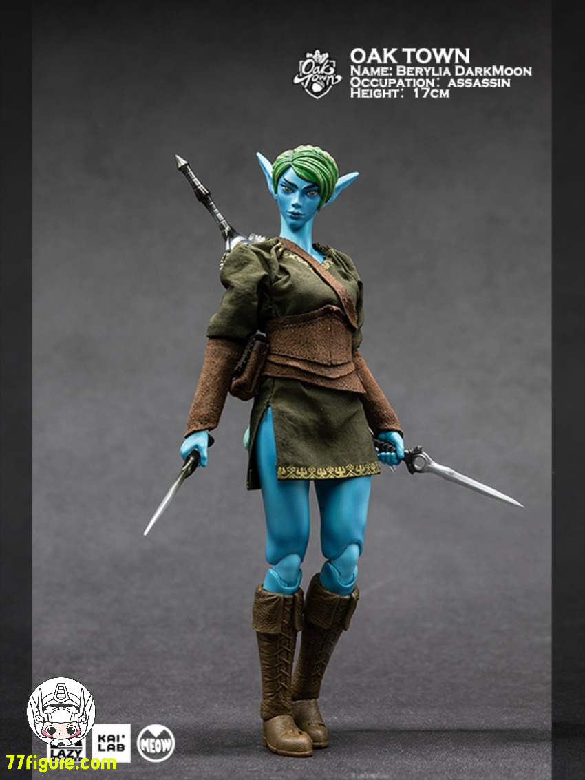 【予約商品】Lazy Monster Studio 1/12 オークタウン エルフ ベリリア・ダークムーン 塗装済み可動フィギュア
