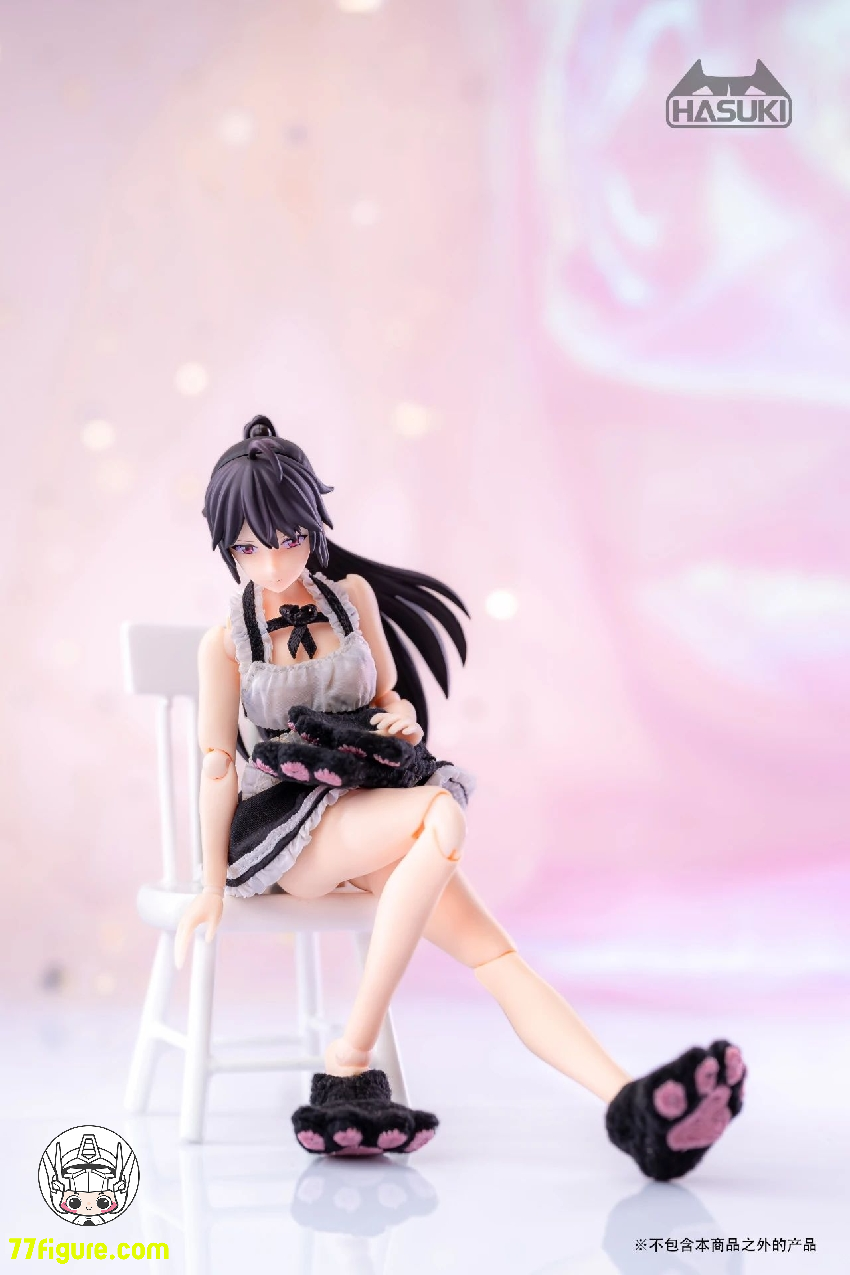 【品切れ】HASUKI 1/12 CS010 メイド服(黒) アクションフィギュア用衣装