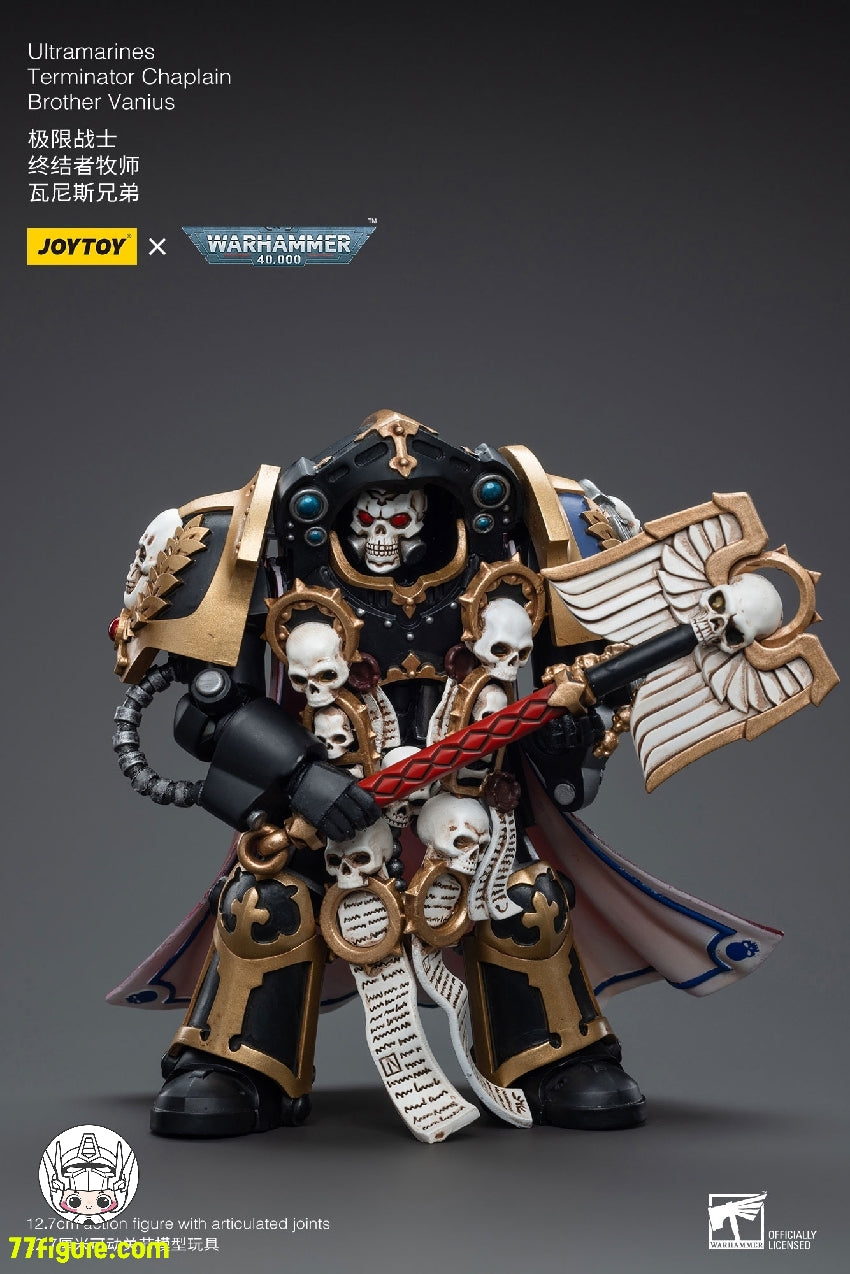 【品切れ】ジョイトイ JoyToy Source 1/18 『ウォーハンマー40K』ウルトラマリーン ターミネーター牧師 ブラザー・ヴァニウス 塗装済み可動フィギュア