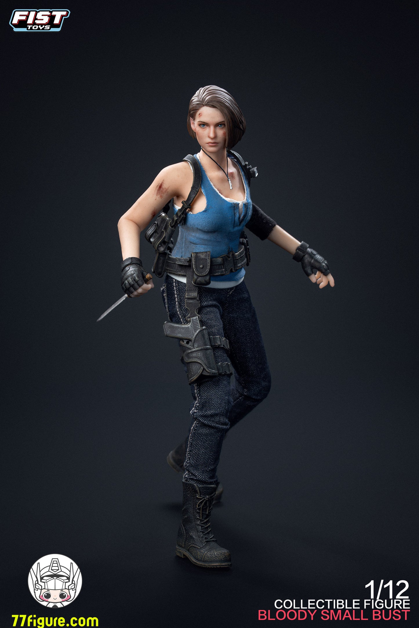 Fist Toys 1/12 FIST-002 ドゥームズデイ・コップ ブラッディVer. スモールバストVer. 塗装済み可動フィギュア