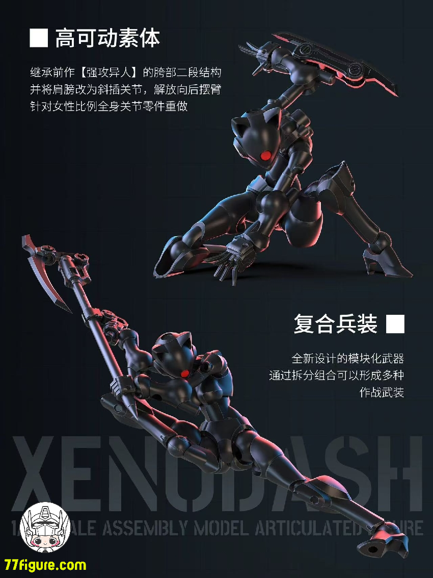 【予約商品】酋長大陸 1/18 3Min Project 蒼焔 二個入り メタリックブラックVer. プラモデル