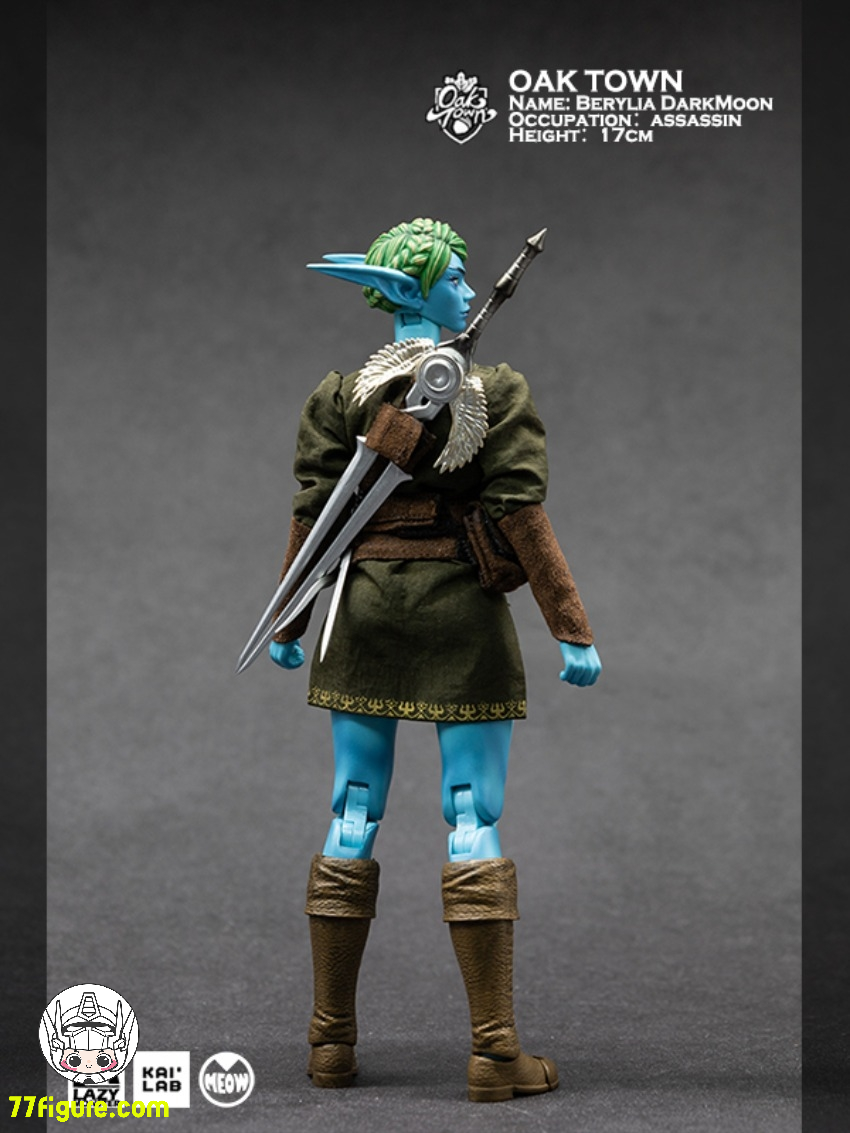 【予約商品】Lazy Monster Studio 1/12 オークタウン エルフ ベリリア・ダークムーン 塗装済み可動フィギュア