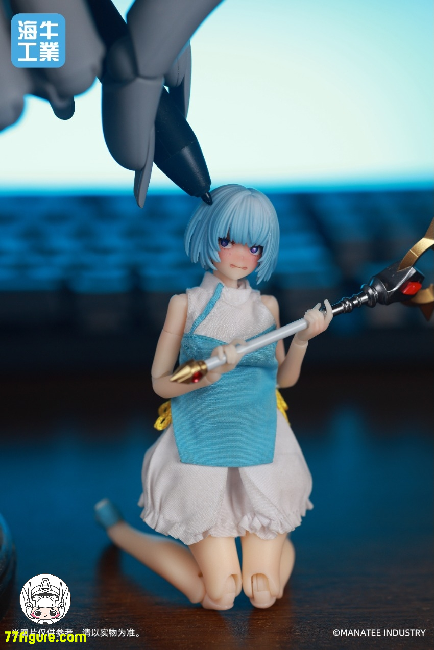 【予約商品】Manatee Industry 海牛工業 1/12 Mex-01 デスクトップウォーズ ヨガの日 イナンナ(青髪) 塗装済み可動フィギュア