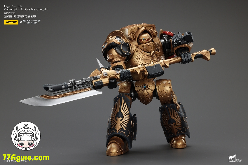 【品切れ】ジョイトイ JoyToy Source 1/18 『ウォーハンマー ホルスの異端』レギオ・クストデス コンテンプター・アキラス・ドレッドノート 塗装済み可動フィギュア
