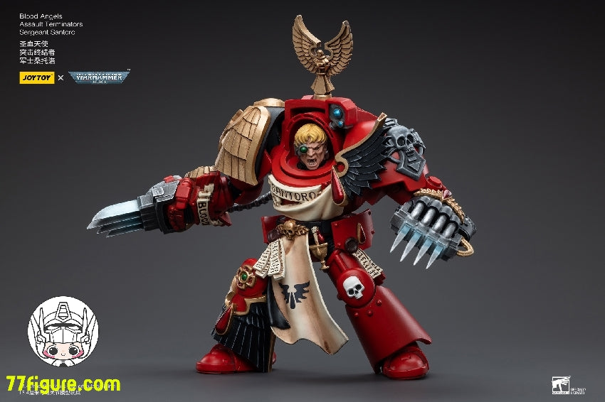 ジョイトイ JoyToy Source 1/18 『ウォーハンマー40K』ブラッドエンジェル 突撃終結者 サージャント・サントロ 塗装済み可動フィギュア