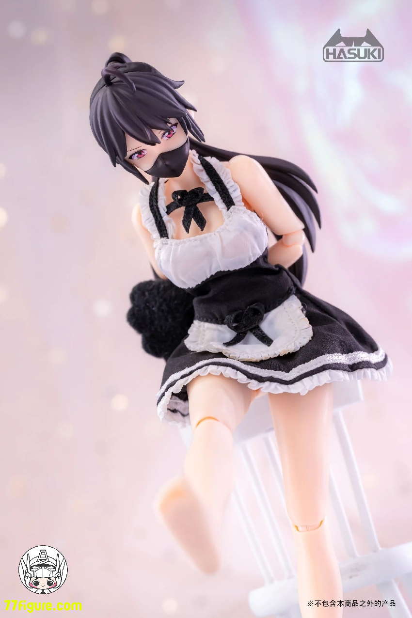 【品切れ】HASUKI 1/12 CS010 メイド服(黒) アクションフィギュア用衣装