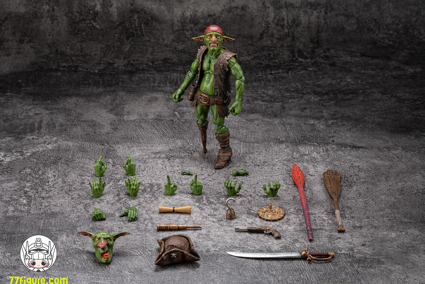 【予約商品】HopDo Toys 1/12 ゴブリン族の海賊 ゴブリン 塗装済み可動フィギュア
