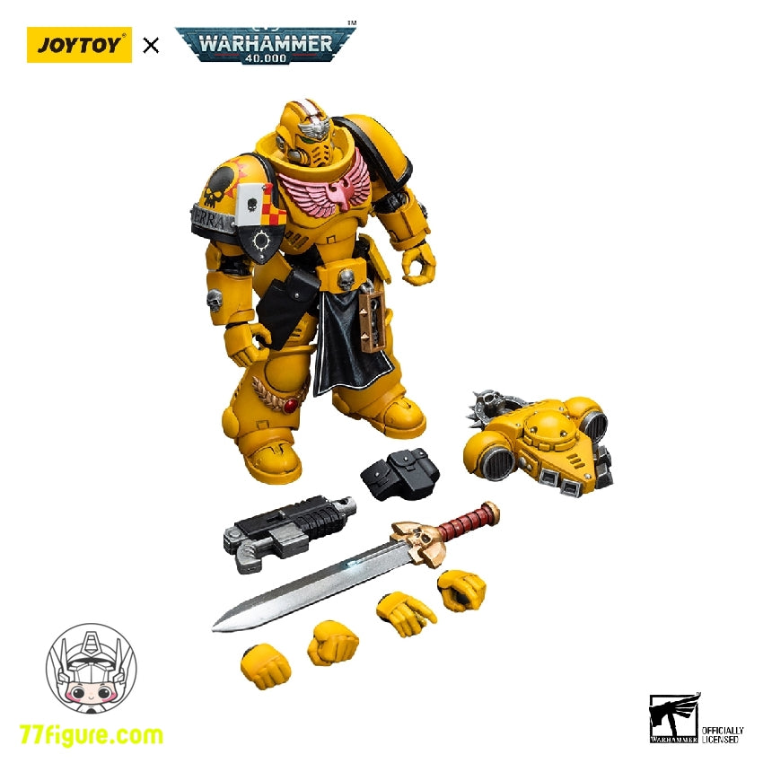 【品切れ】ジョイトイ JoyToy Source 1/18 『ウォーハンマー40K』インペリアル フィスト中尉 パワーソード付き 塗装済み可動フィギュア