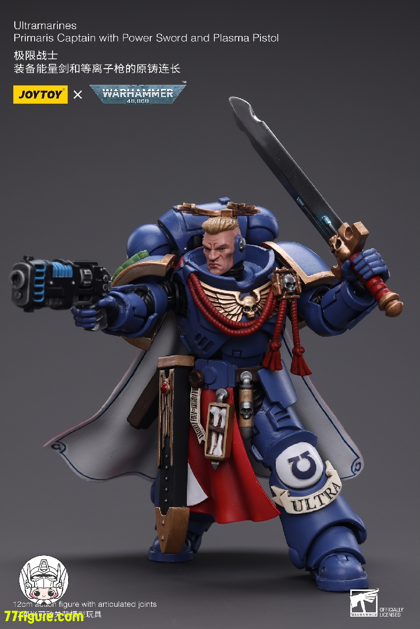 【品切れ】ジョイトイ JoyToy Source 1/18 『ウォーハンマー40K』ウルトラマリン プライマリス キャプテン 塗装済み可動フィギュア