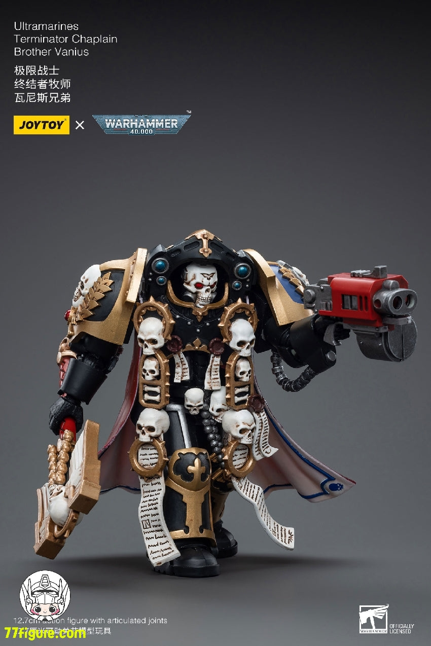 【品切れ】ジョイトイ JoyToy Source 1/18 『ウォーハンマー40K』ウルトラマリーン ターミネーター牧師 ブラザー・ヴァニウス 塗装済み可動フィギュア