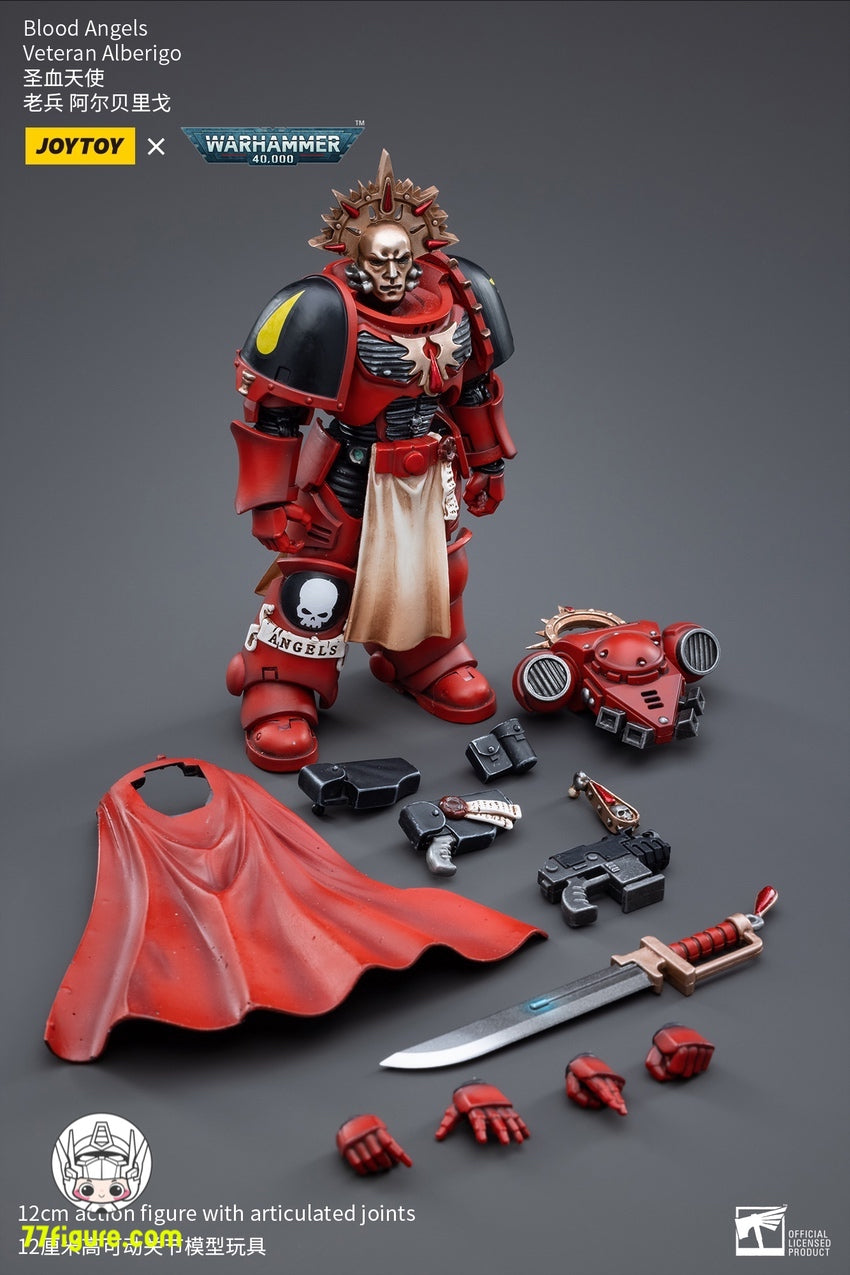 【品切れ】ジョイトイ JoyToy Source 1/18『ウォーハンマー40K』ブラッド エンジェルス ベテラン アルベリゴ 塗装済み可動フィギュア