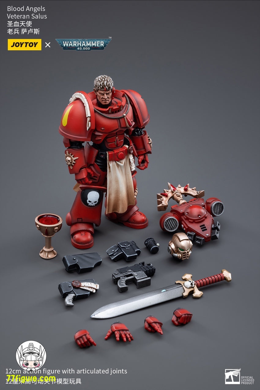 【品切れ】ジョイトイ JoyToy Source 1/18『ウォーハンマー40K』ブラッド エンジェルス ベテラン・サルス 塗装済み可動フィギュア