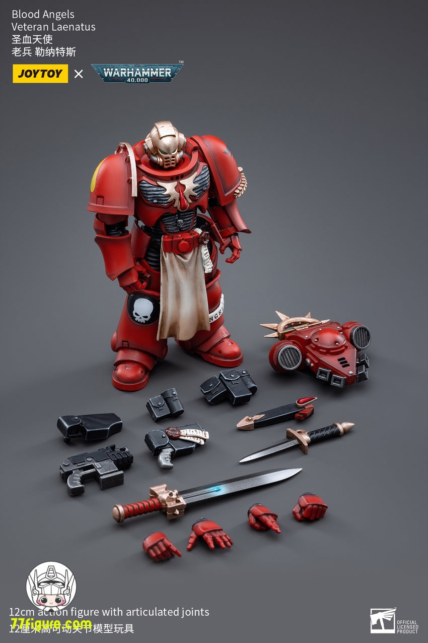 【品切れ】ジョイトイ JoyToy Source 1/18『ウォーハンマー40K』ブラッド エンジェルス ベテラン・ラエナトゥス 塗装済み可動フィギュア