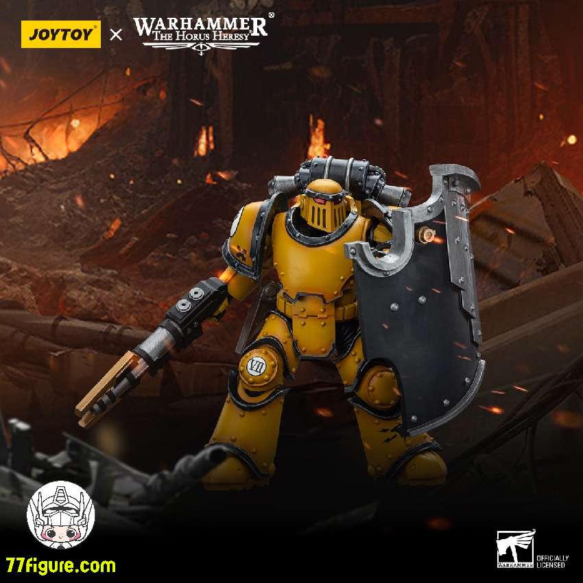 【品切れ】ジョイトイ JoyToy Source 1/18 『ウォーハンマー40K』インペリアル フィスト レギオン MkIII ブリーチャー分隊 レギオン・ブリーチャー グラビトン ラスカッター付き 塗装済み可動フィギュア