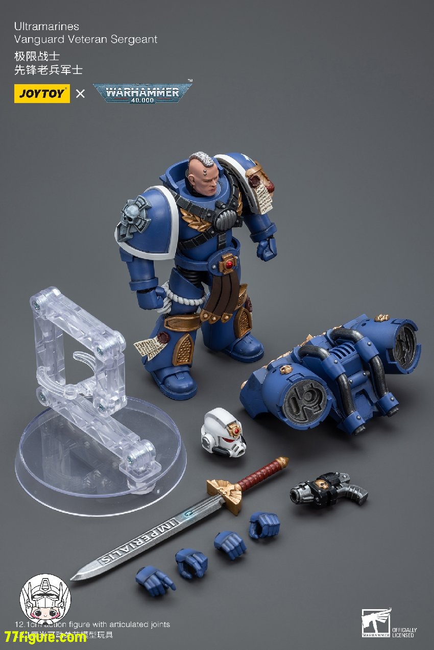 ジョイトイ JoyToy Source 1/18 『ウォーハンマー40K』ウルトラマリーン ヴァンガードベテランサージェント 塗装済み可動フィギュア